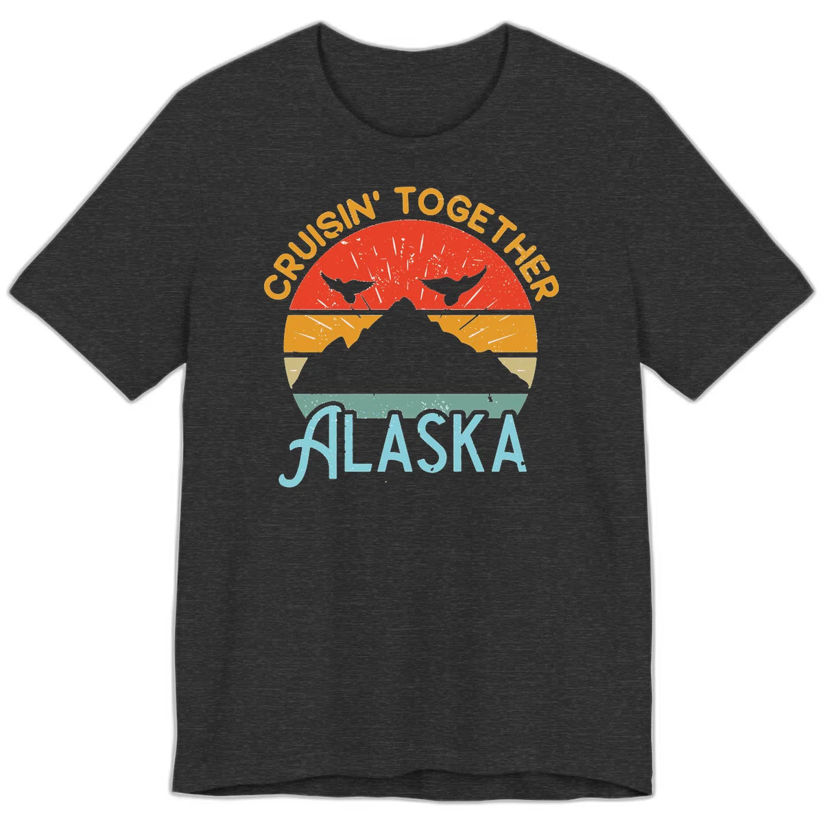 Crushin' Together Alaska Premium Tee in Dark Grey Heather