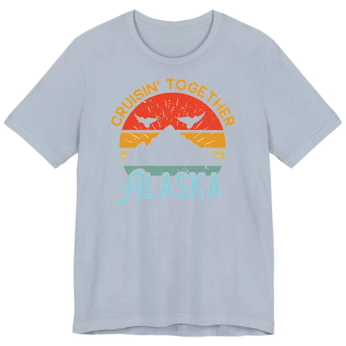 Crushin' Together Alaska Premium Tee in Light Blue