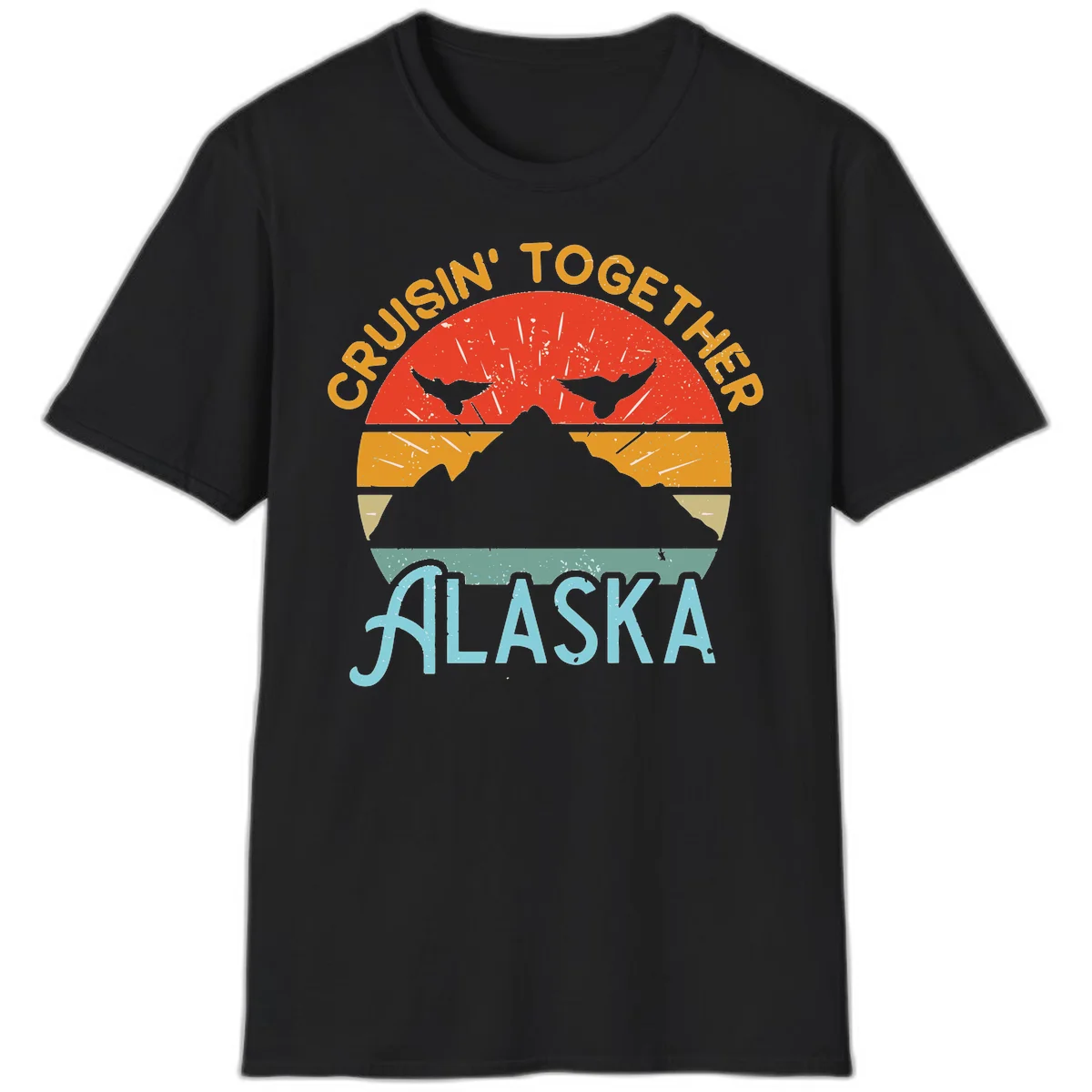 Crushin' Together Alaska T-Shirt in Black