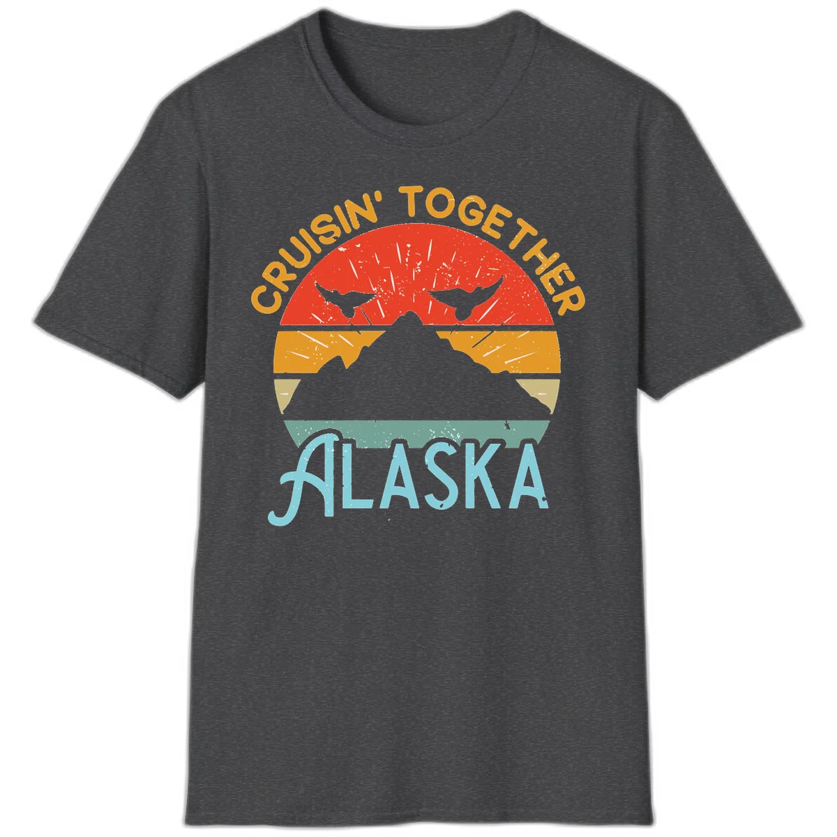 Crushin' Together Alaska T-Shirt in Dark Heather