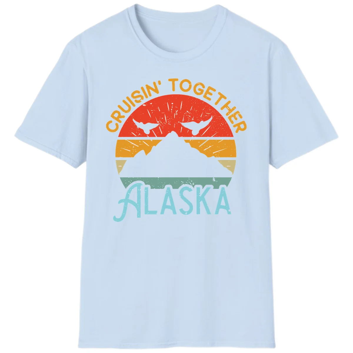 Crushin' Together Alaska T-Shirt in Light Blue