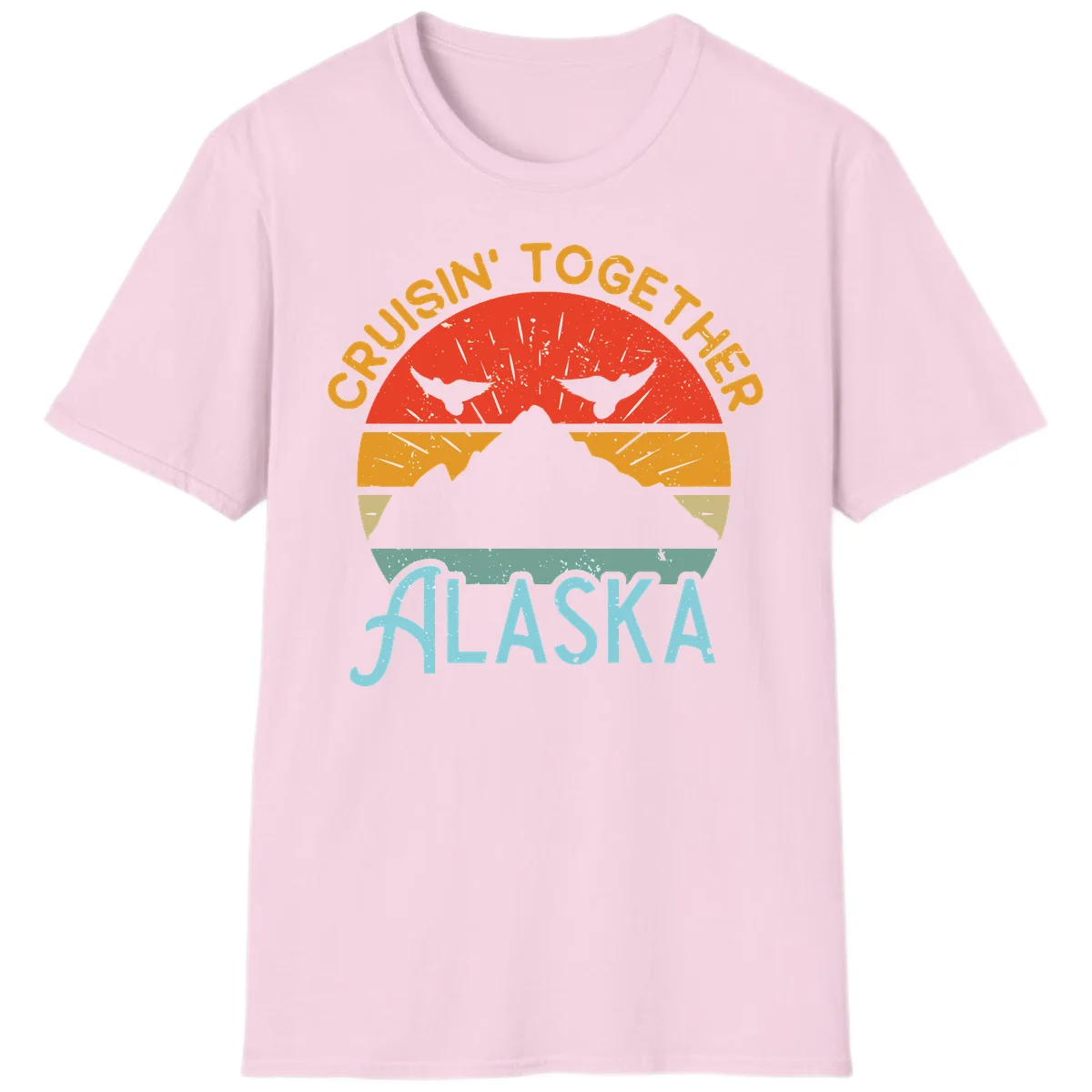 Crushin' Together Alaska T-Shirt in Light Pink