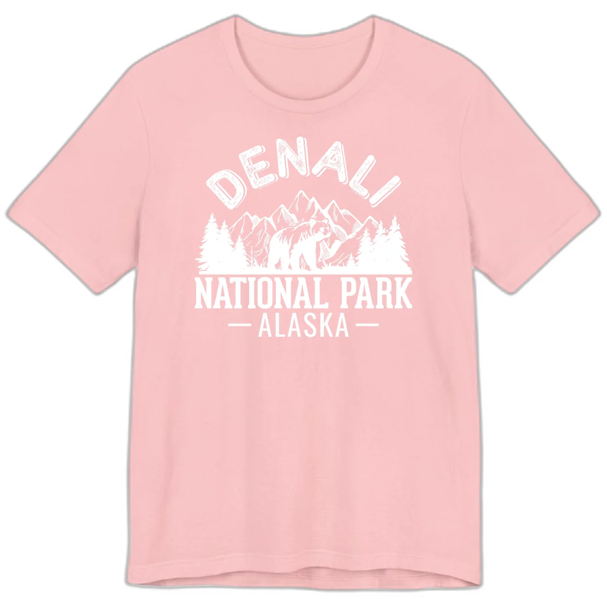 Denali National Park Alaska Wilderness Premium Tee in Pink