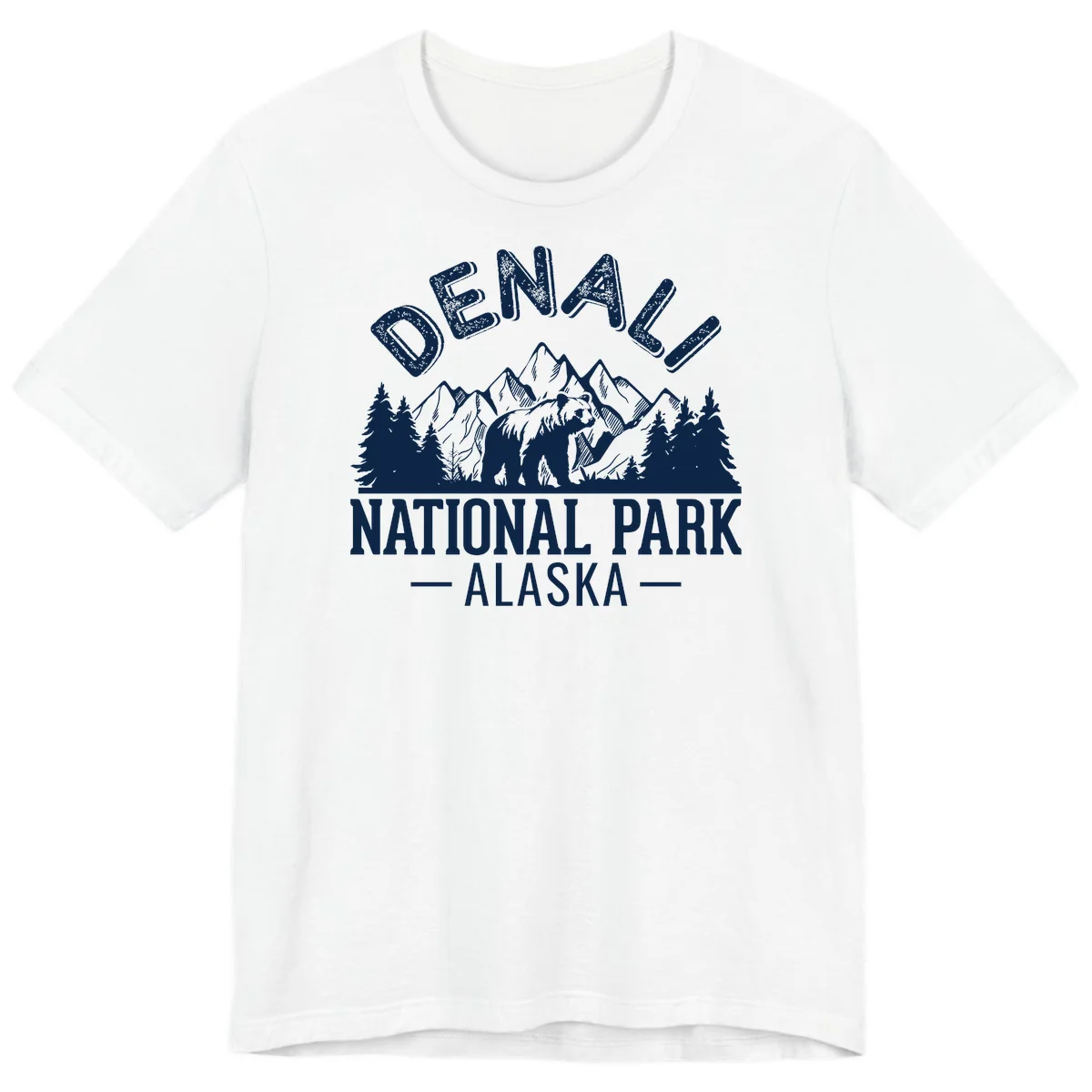 Denali National Park Alaska Wilderness Premium Tee in White