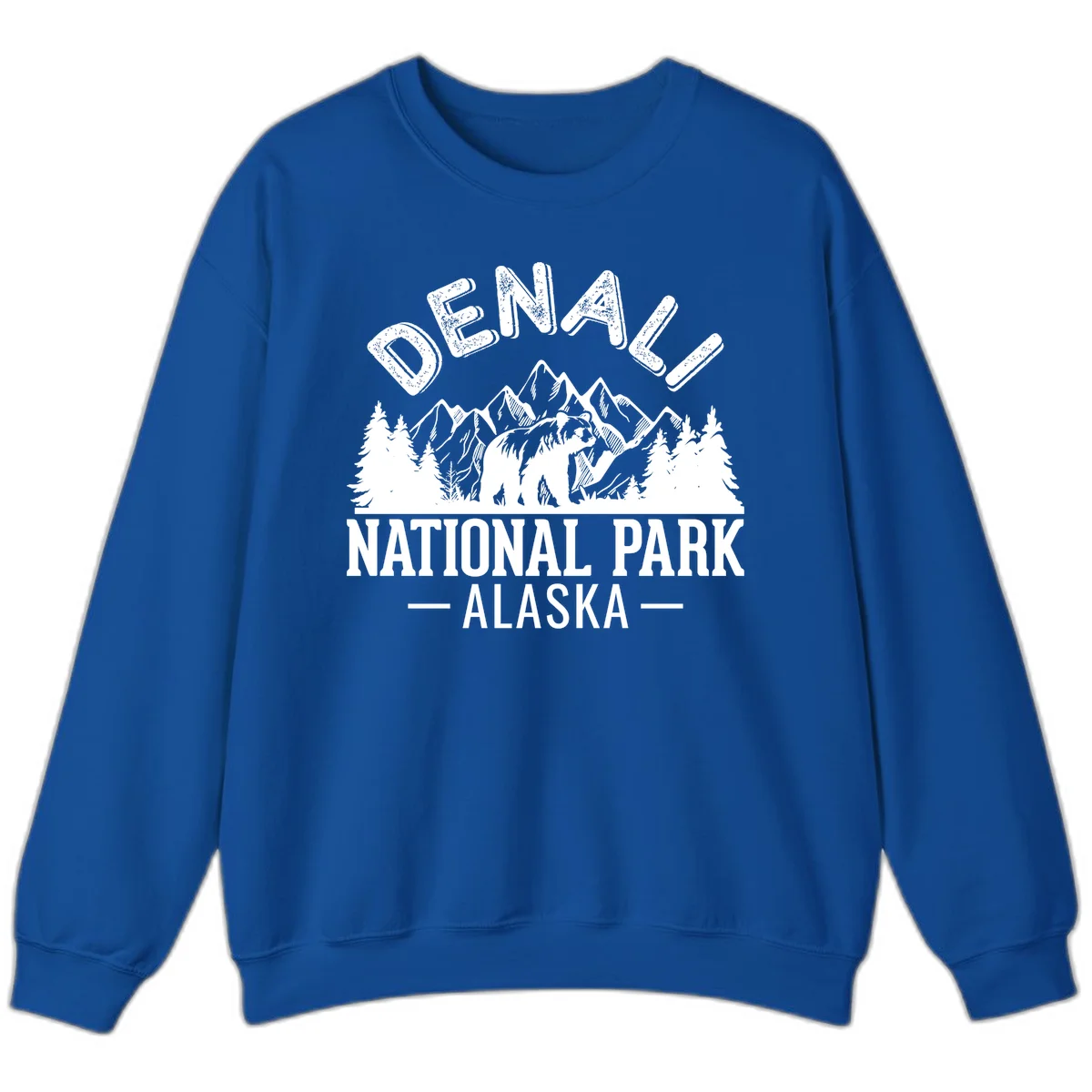 Denali National Park Alaska Wilderness Sweatshirt in Royal