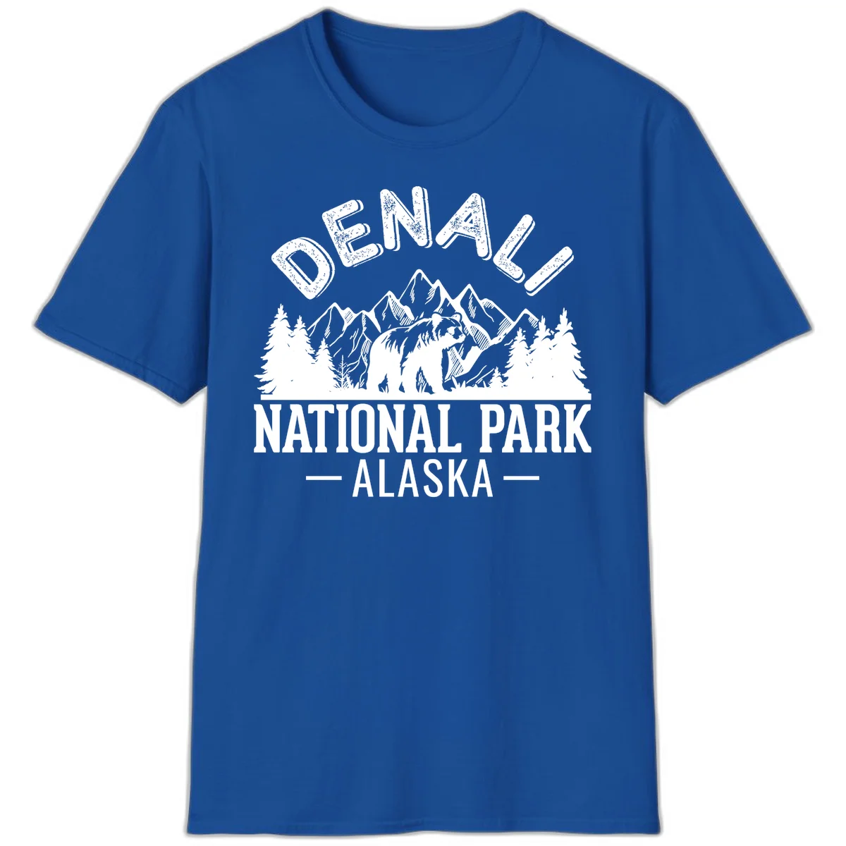 Denali National Park Alaska Wilderness T-Shirt in Royal