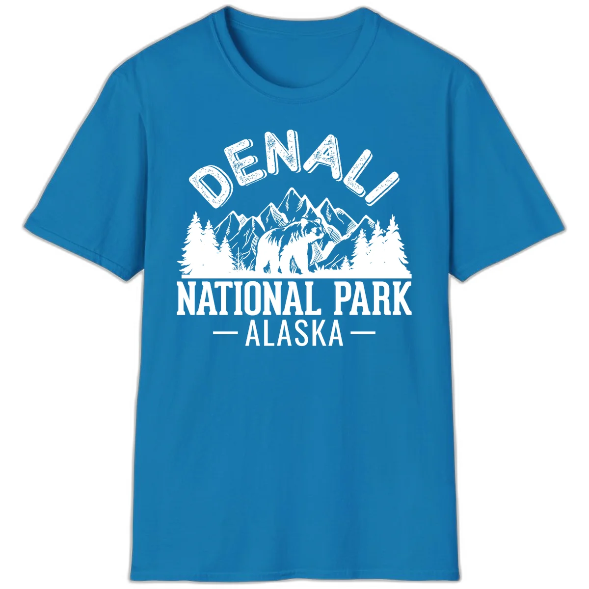 Denali National Park Alaska Wilderness T-Shirt in Sapphire