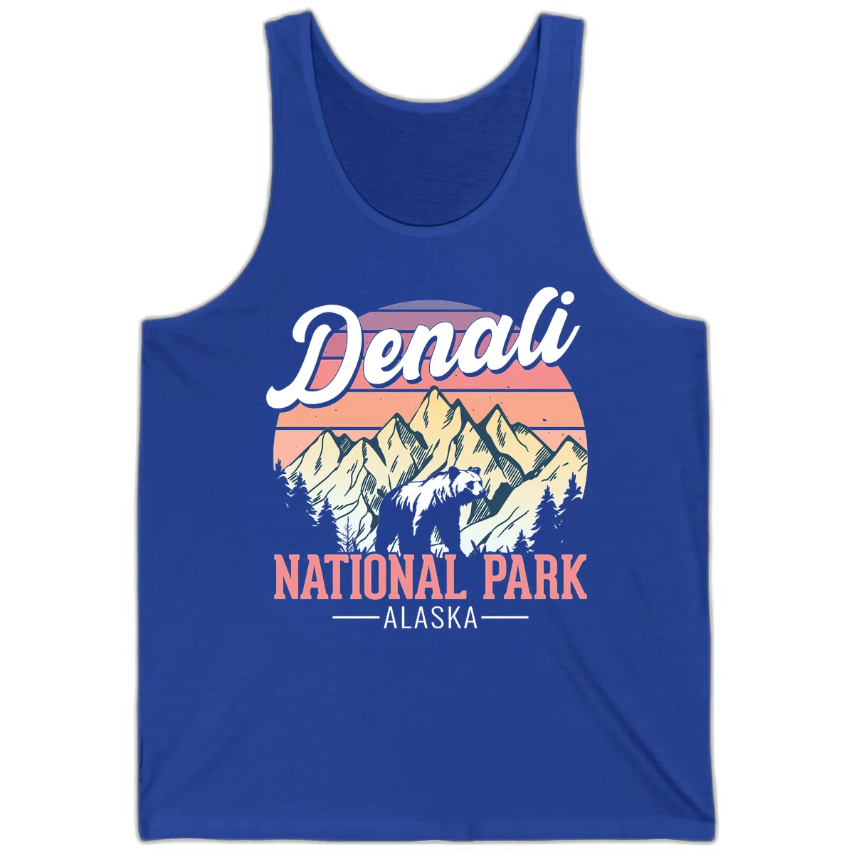 Denali National Park Sunset Peaks Tank in True Royal