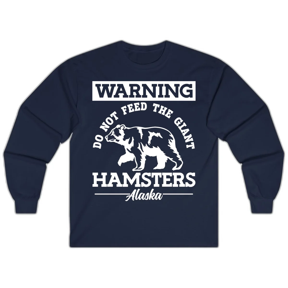 Do Not Feed The Giant Hamsters Alaska Long Sleeve in Navy