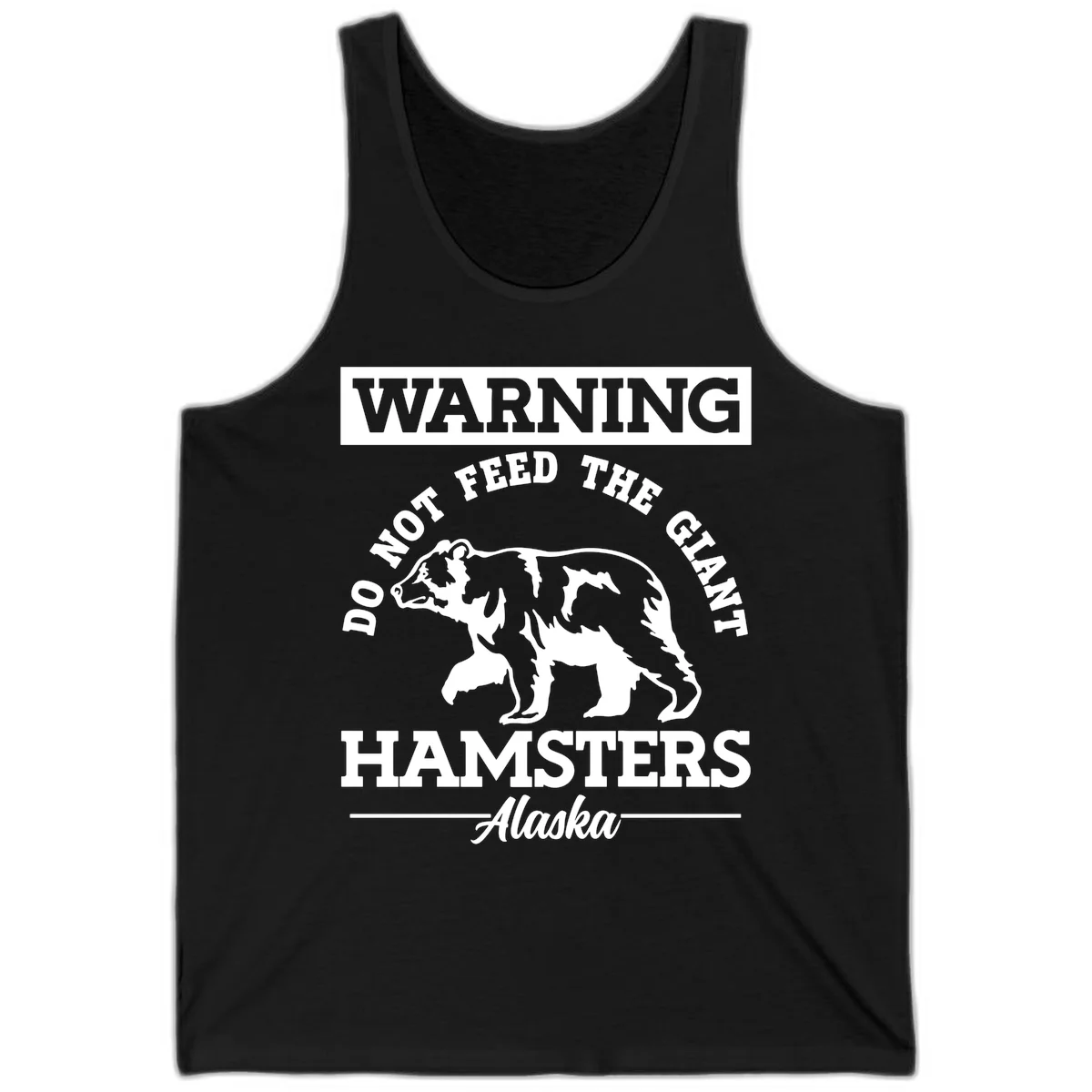 Do Not Feed The Giant Hamsters Alaska Tank in Black