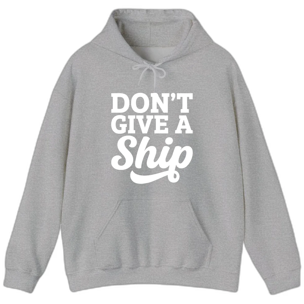 Don't Give a Ship Cruise Pun Hoodie in Sport Grey