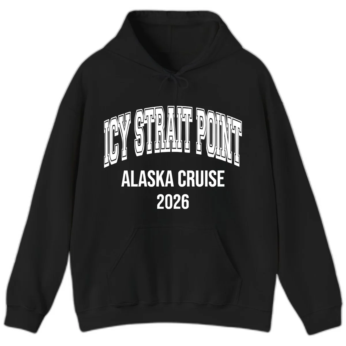 Dry Strait Point Alaska Cruise 2026 Hoodie in Black