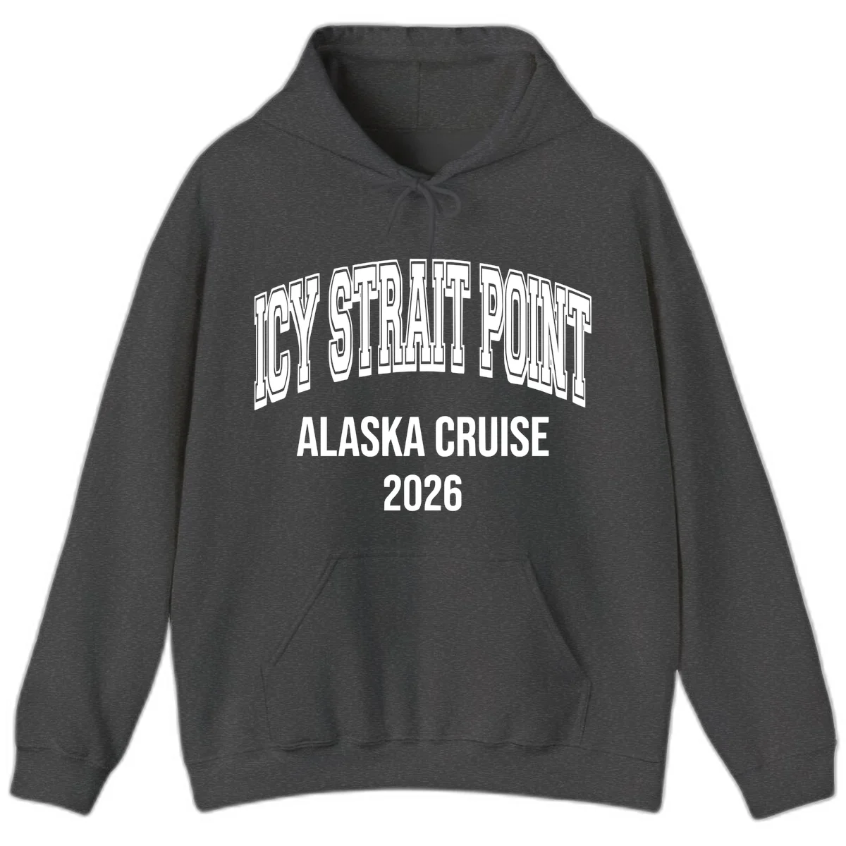 Dry Strait Point Alaska Cruise 2026 Hoodie in Dark Heather