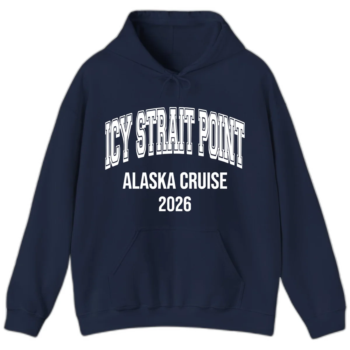 Dry Strait Point Alaska Cruise 2026 Hoodie in Navy