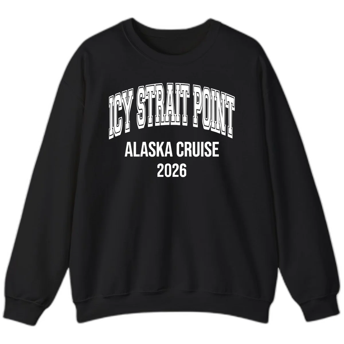 Dry Strait Point Alaska Cruise 2026 Sweatshirt in Black