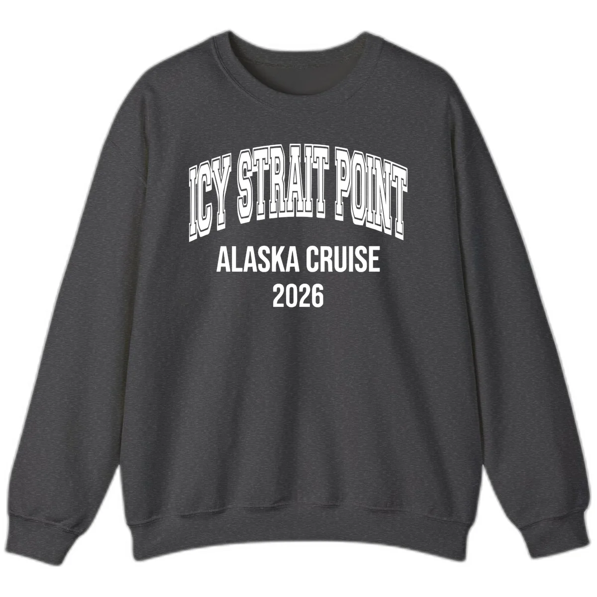Dry Strait Point Alaska Cruise 2026 Sweatshirt in Dark Heather