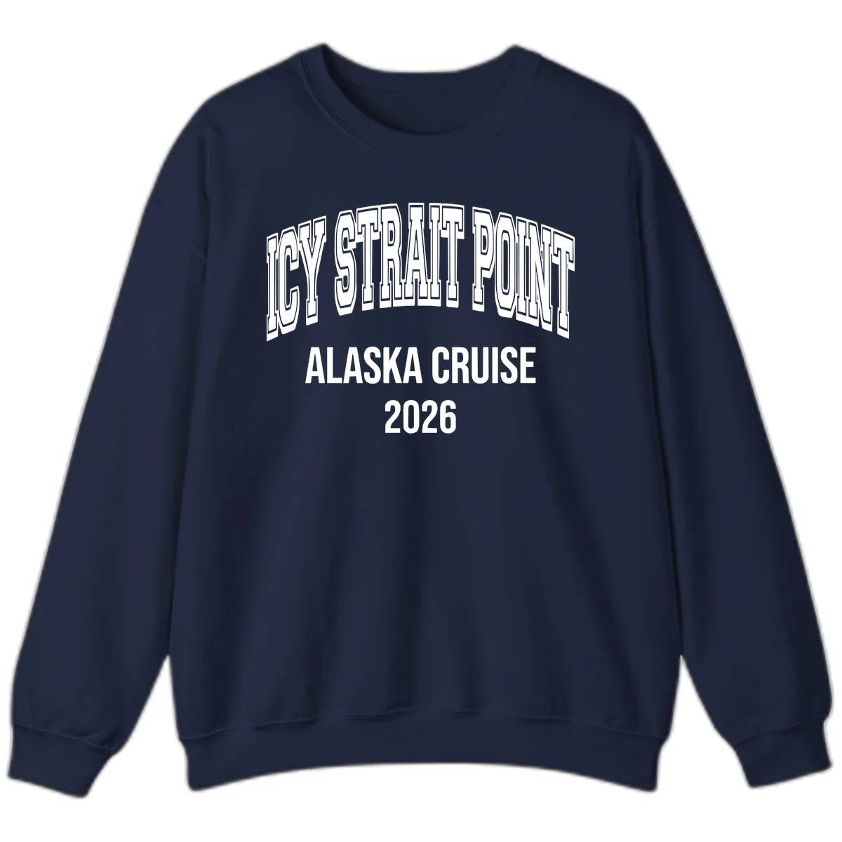 Dry Strait Point Alaska Cruise 2026 Sweatshirt in Navy