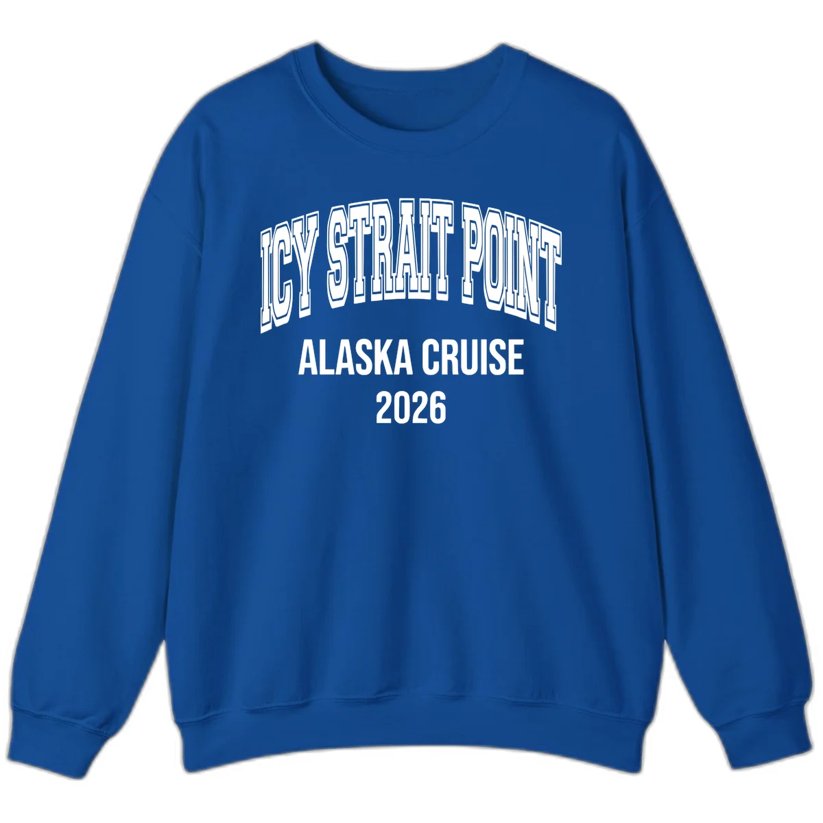 Dry Strait Point Alaska Cruise 2026 Sweatshirt in Royal