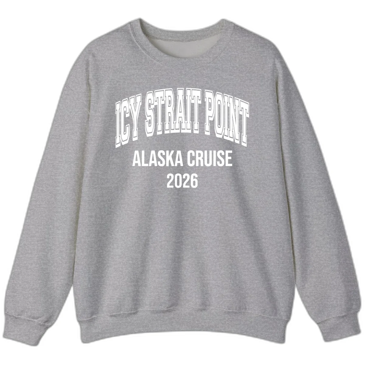 Dry Strait Point Alaska Cruise 2026 Sweatshirt in Sport Grey