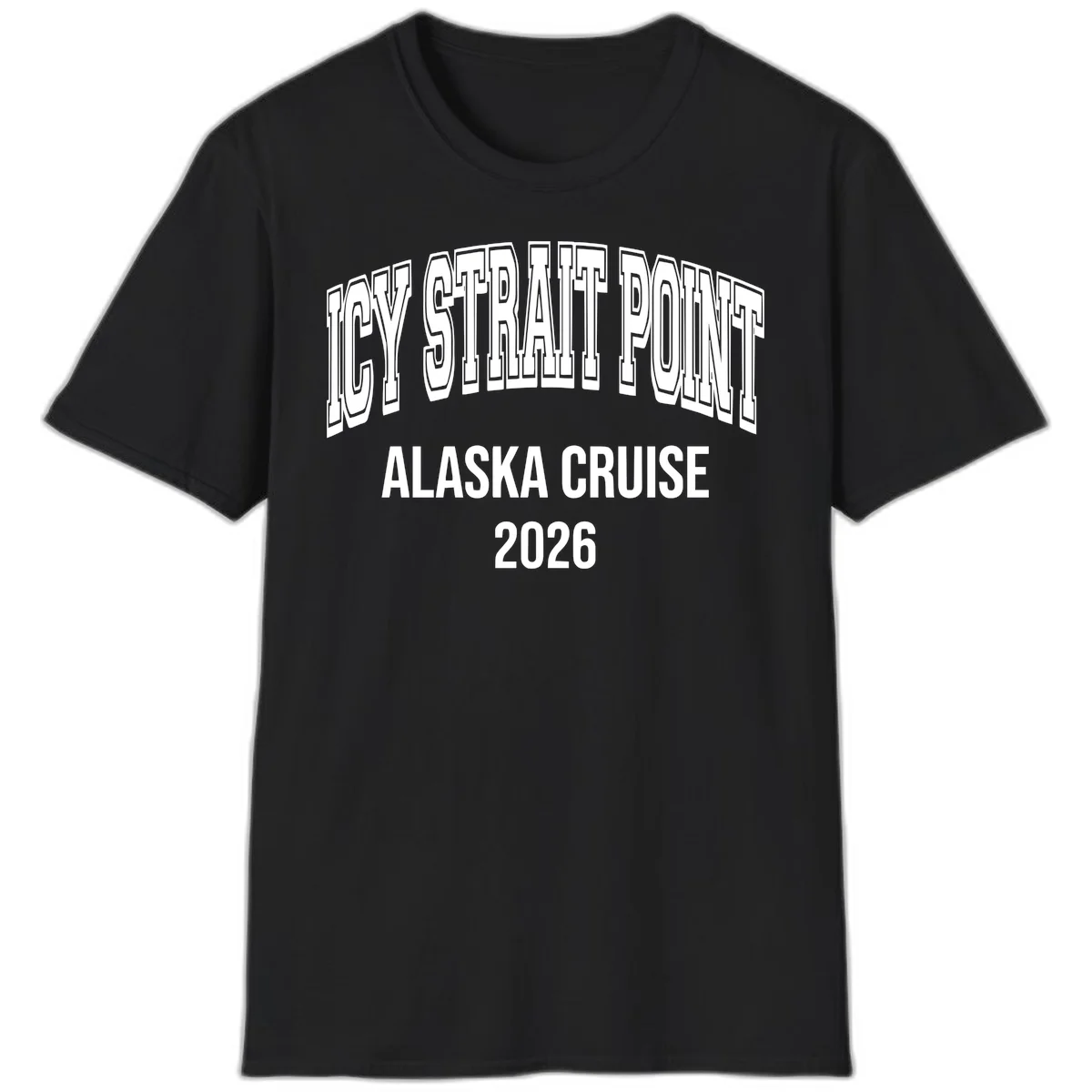 Dry Strait Point Alaska Cruise 2026 T-Shirt in Black