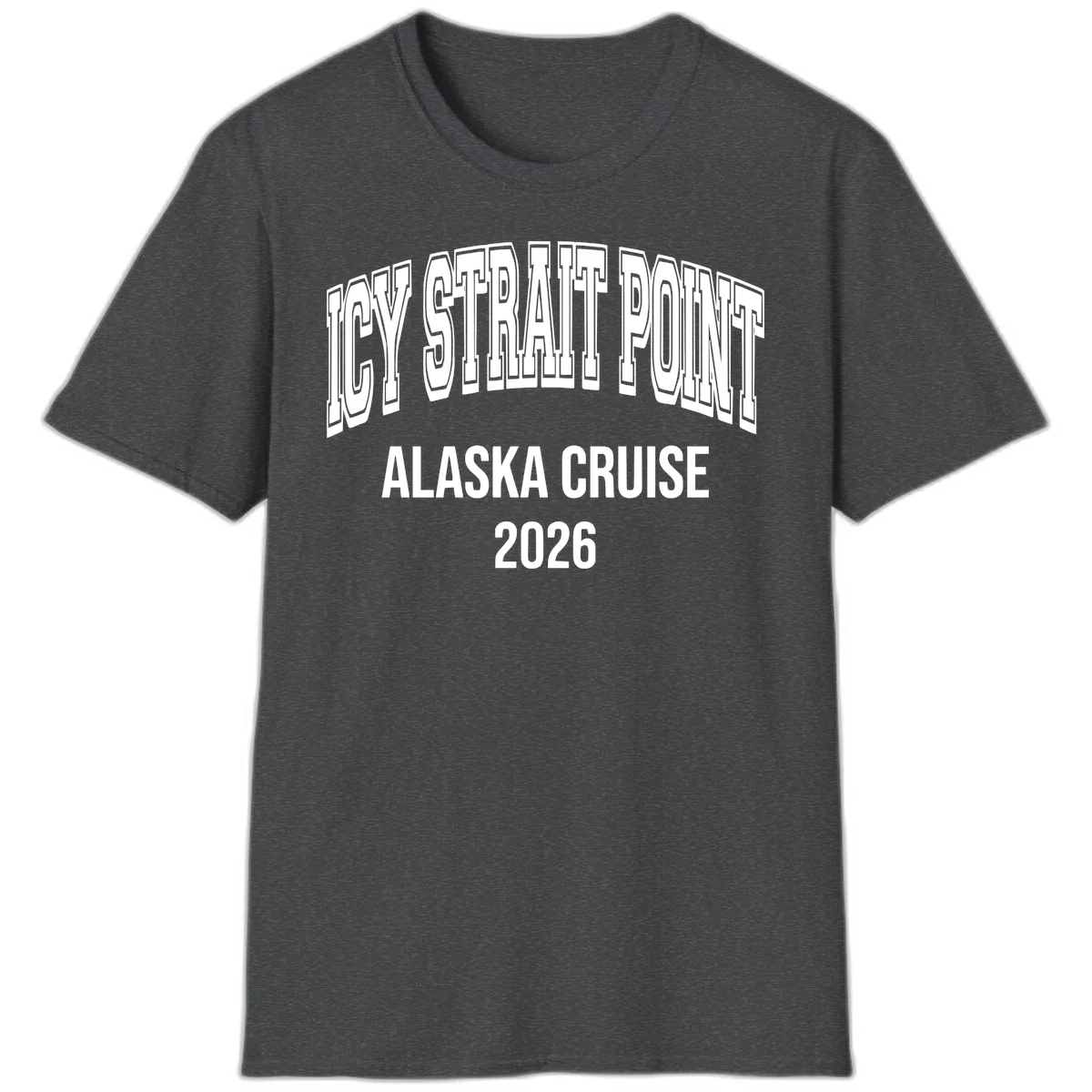 Dry Strait Point Alaska Cruise 2026 T-Shirt in Dark Heather