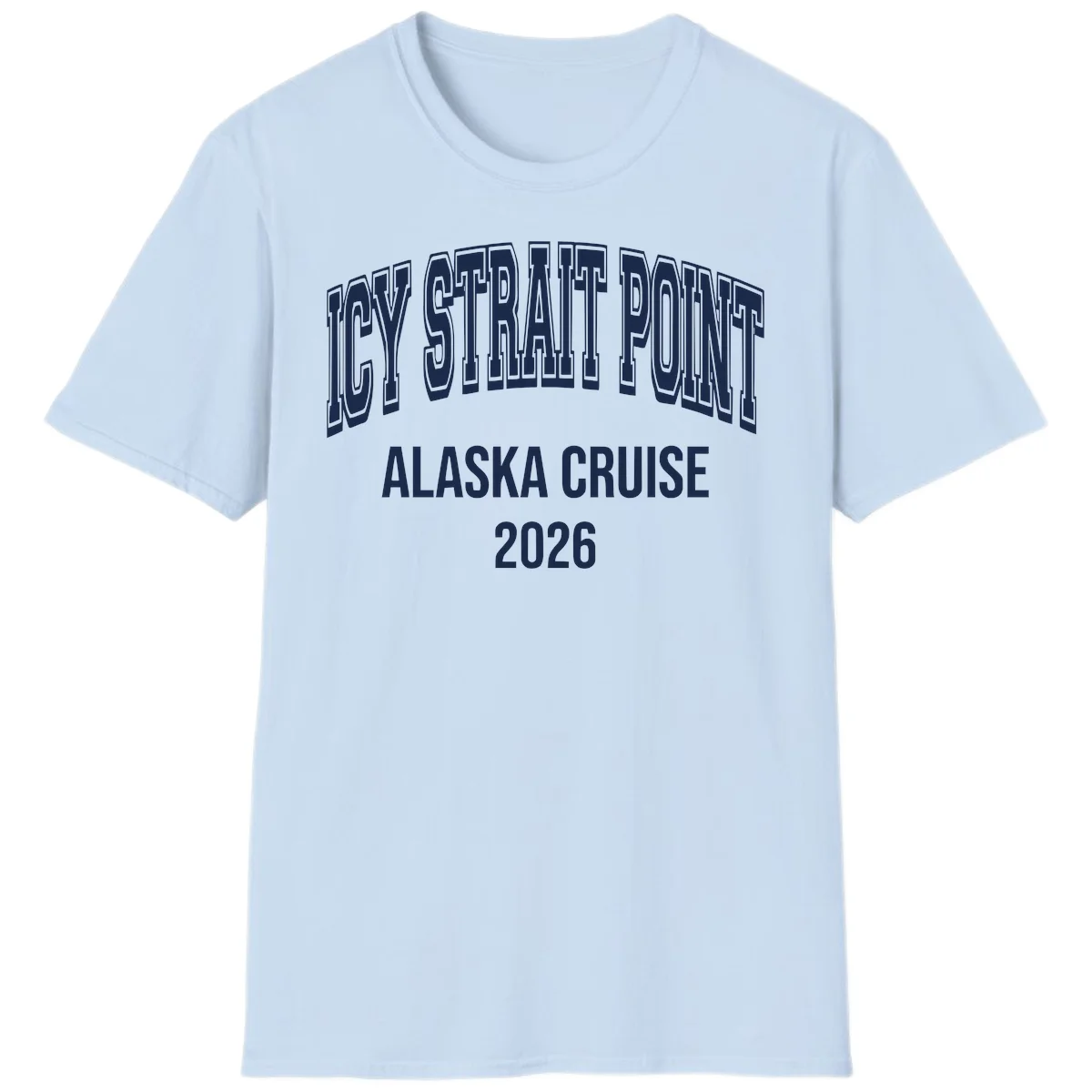 Dry Strait Point Alaska Cruise 2026 T-Shirt in Light Blue