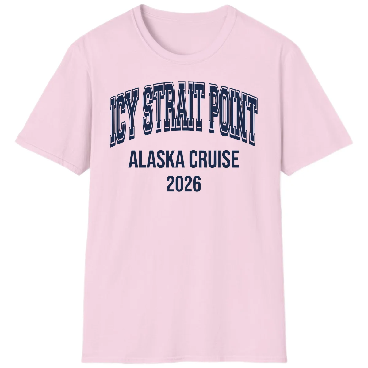 Dry Strait Point Alaska Cruise 2026 T-Shirt in Light Pink