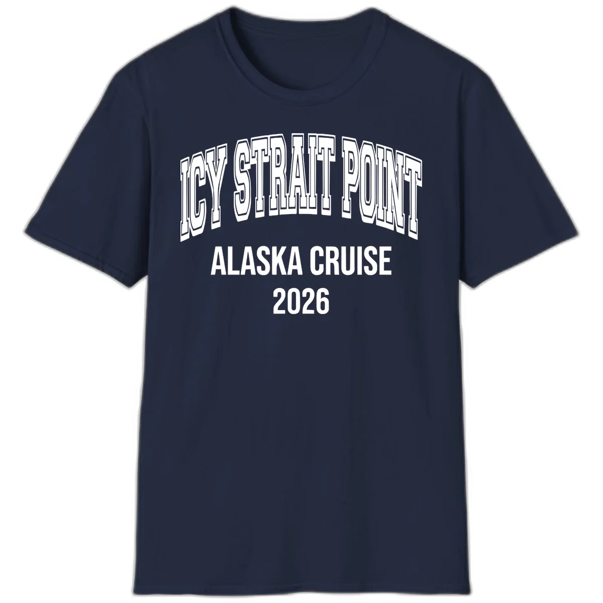 Dry Strait Point Alaska Cruise 2026 T-Shirt in Navy