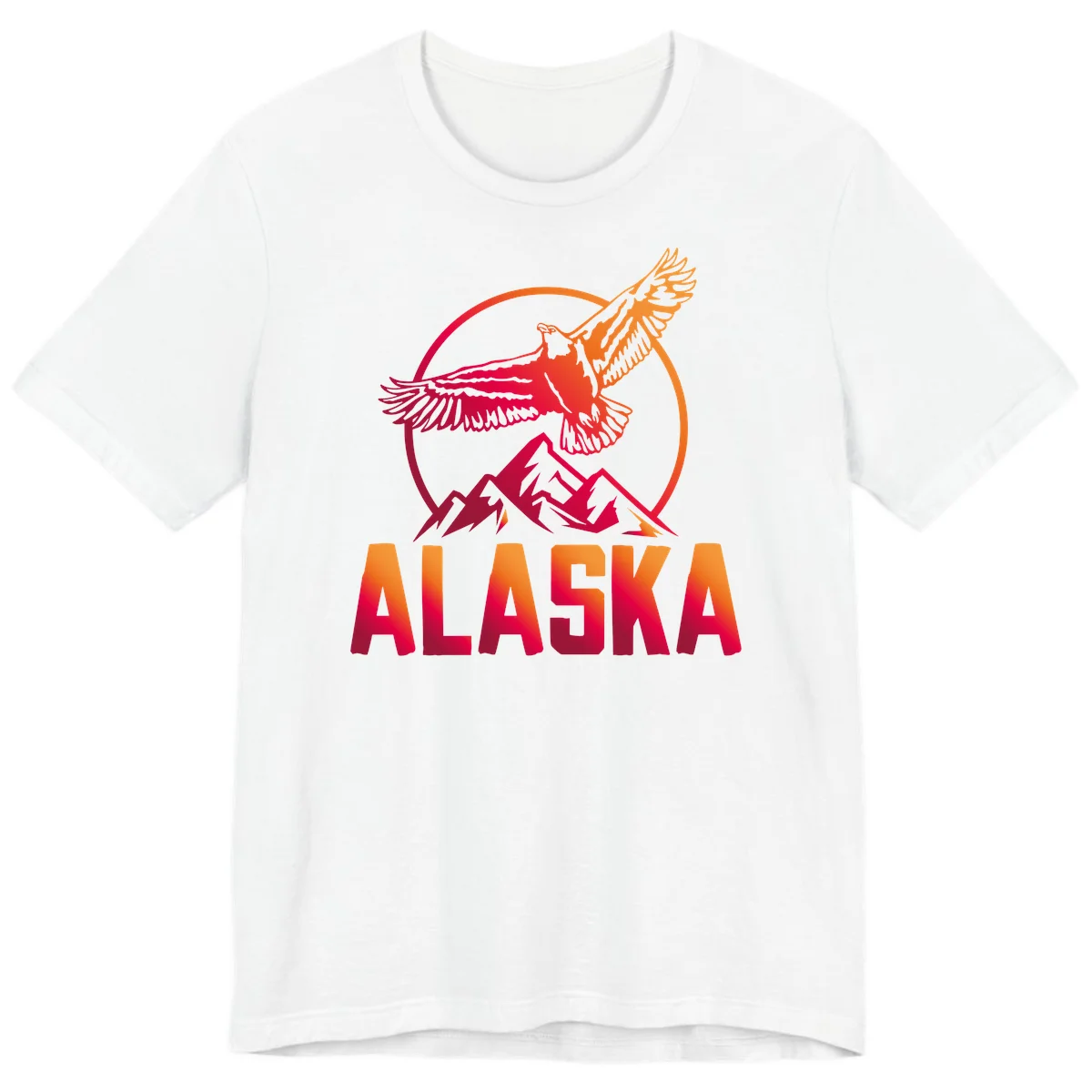 Soaring Eagle Alaska Mountains Premium Tee in White