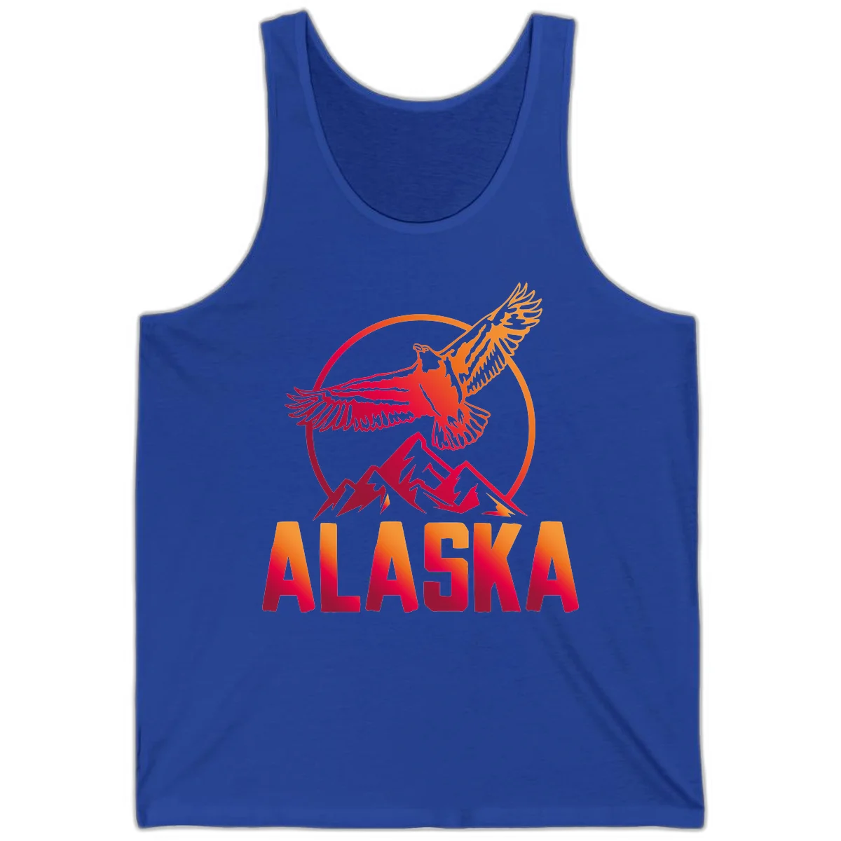 Soaring Eagle Alaska Mountains Tank in True Royal