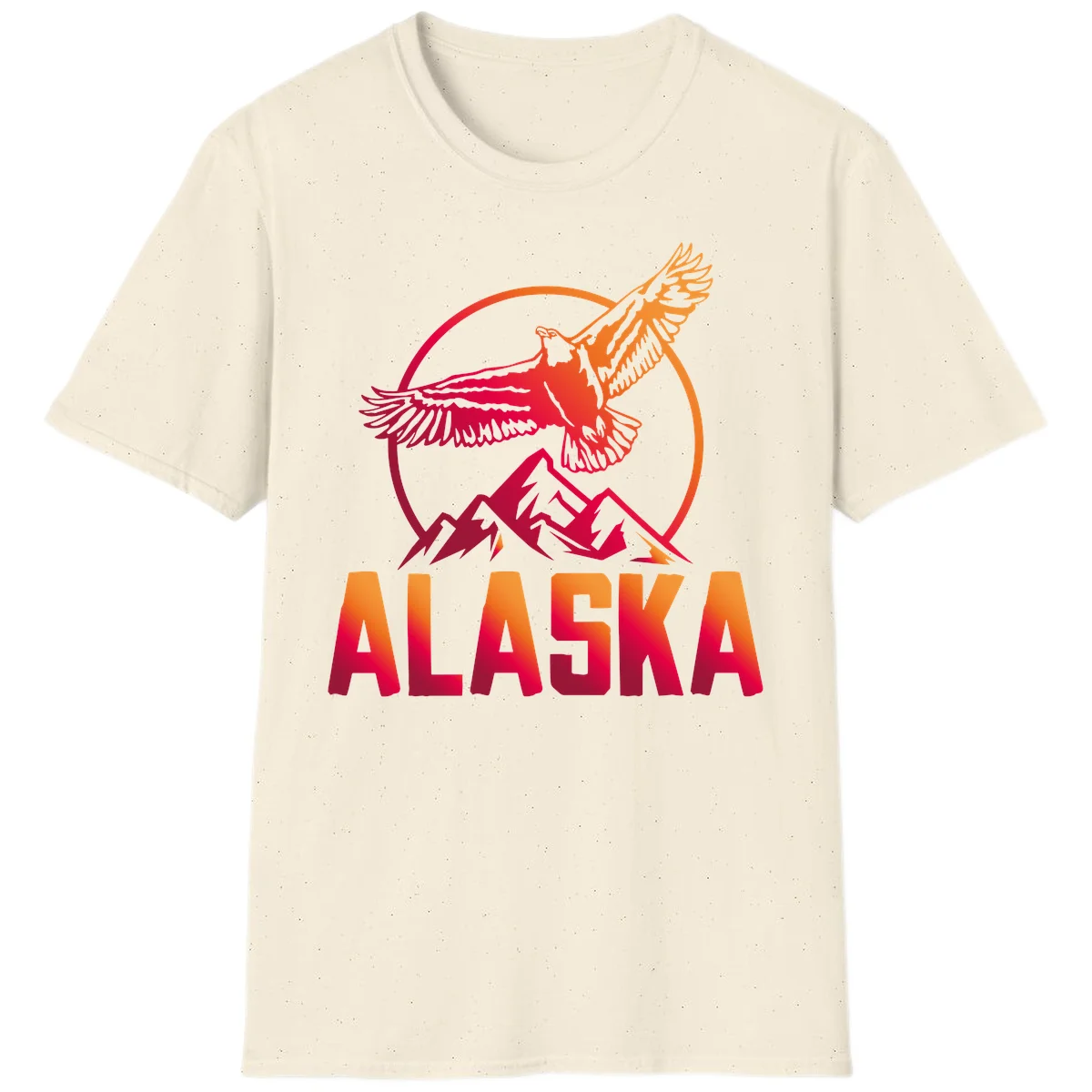 Soaring Eagle Alaska Mountains T-Shirt in Natural