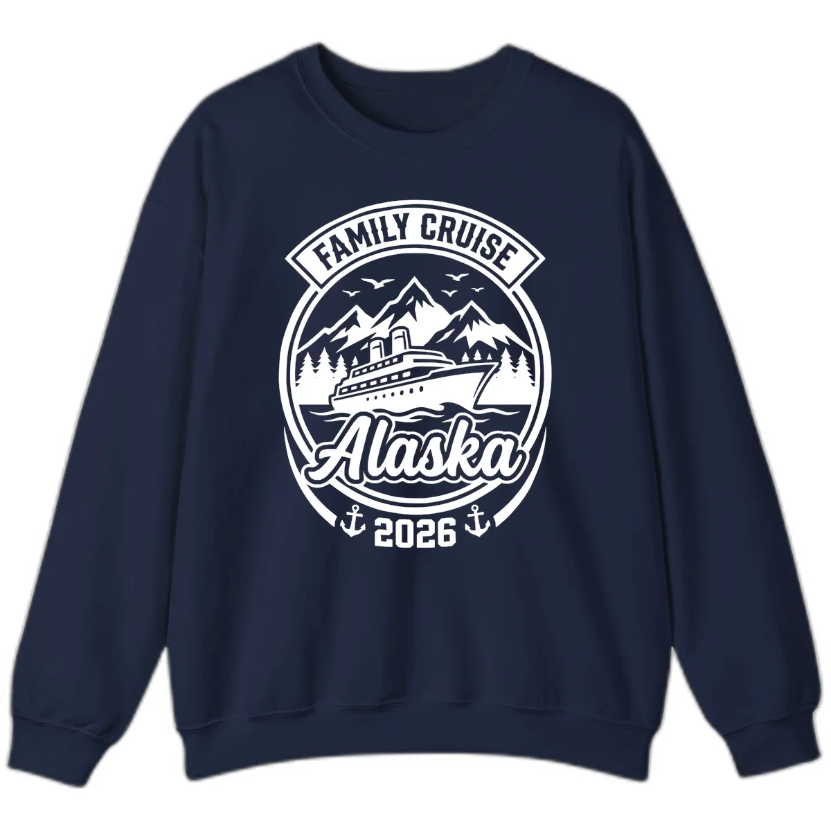 Family Cruise Alaska Badge Sweatshirt in Navy