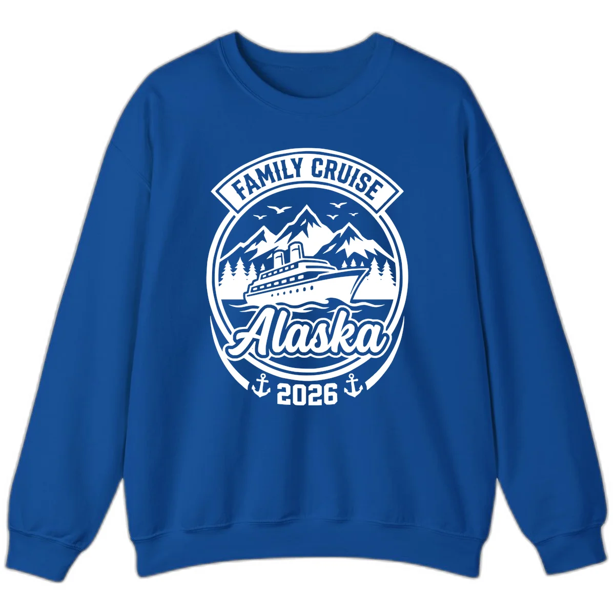 Family Cruise Alaska Badge Sweatshirt in Royal