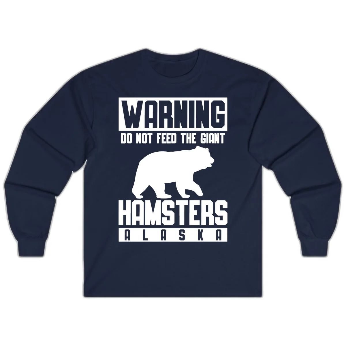 Do Not Feed The Giant Hamsters Alaska Long Sleeve in Navy