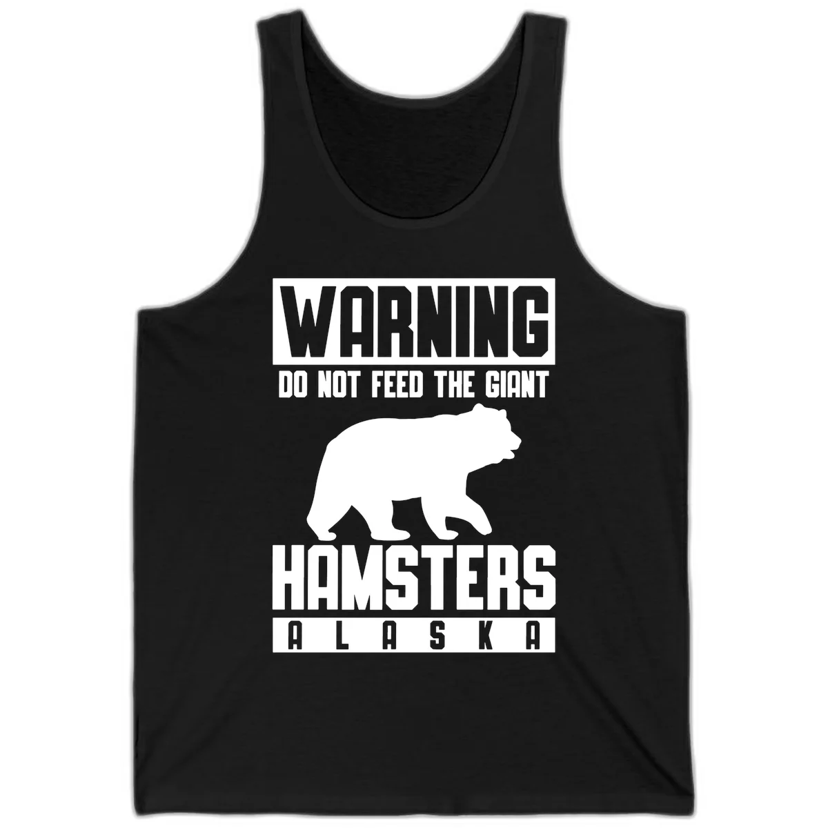 Do Not Feed The Giant Hamsters Alaska Tank Top in Black