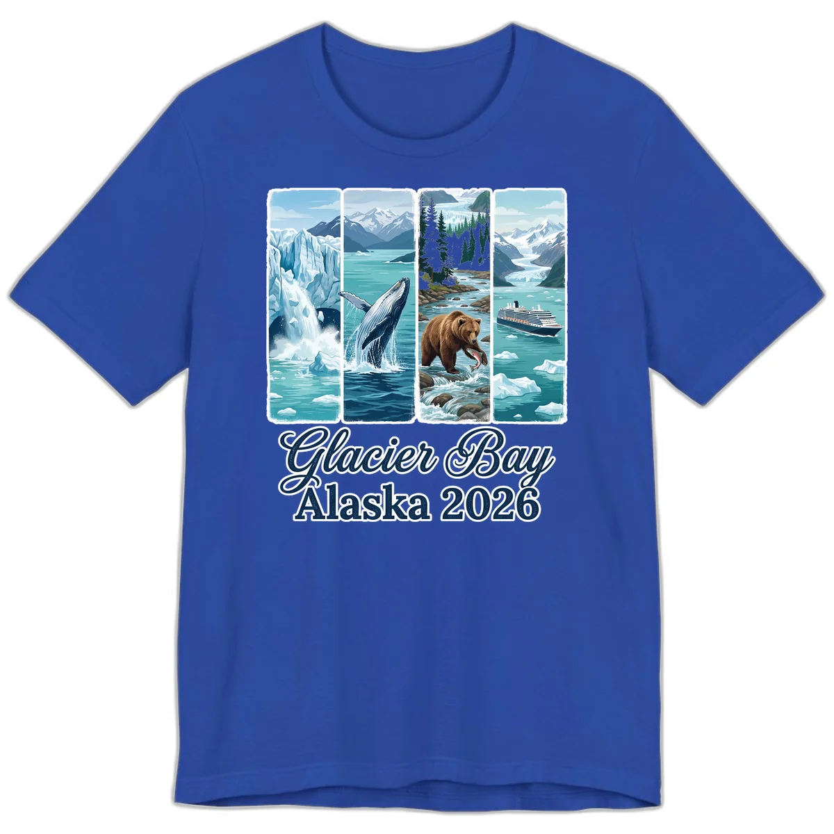 Glacier Bay Alaska 2026 Adventure Premium T-Shirt in True Royal