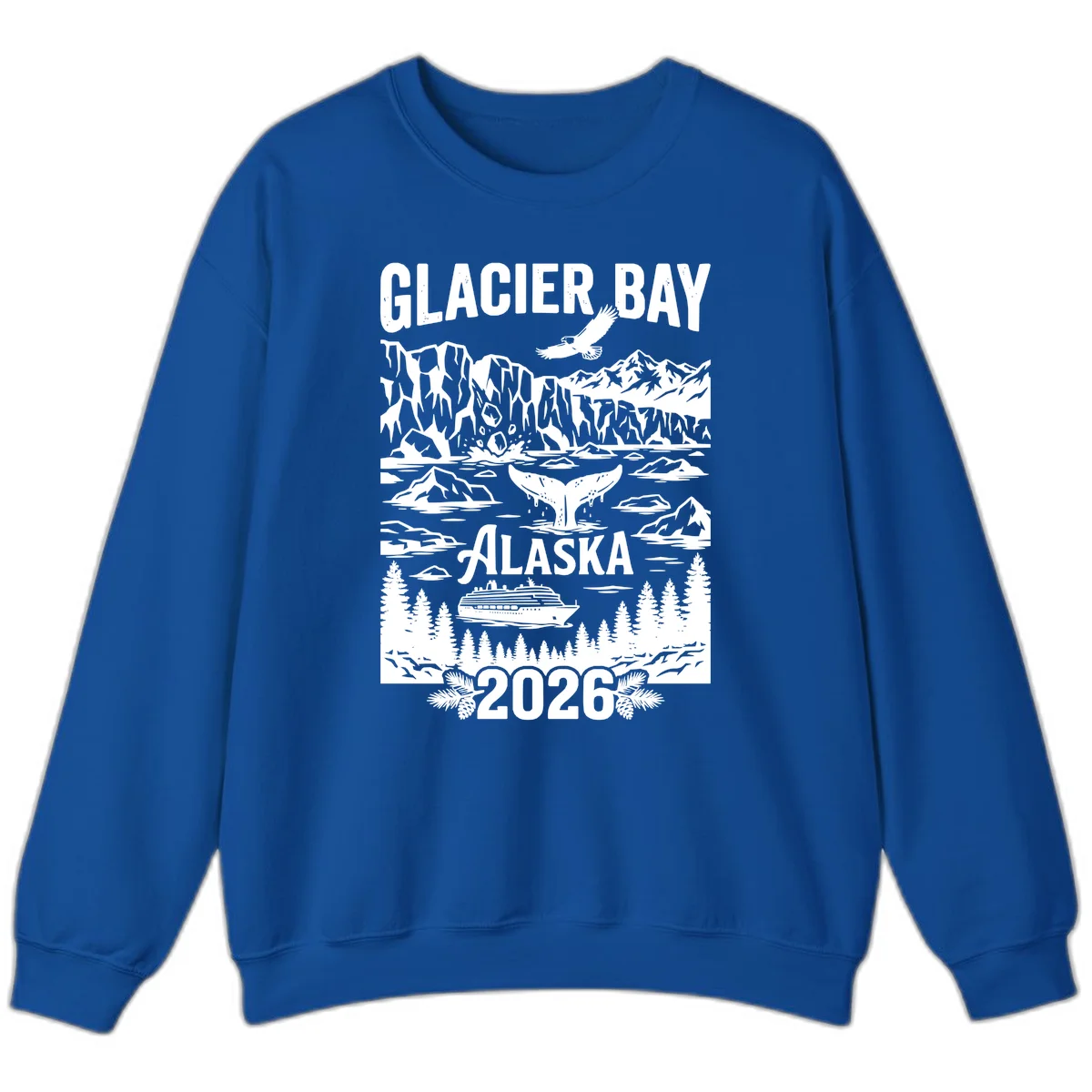 Glacier Bay Alaska Cruise 2026 Sweatshirt in Royal