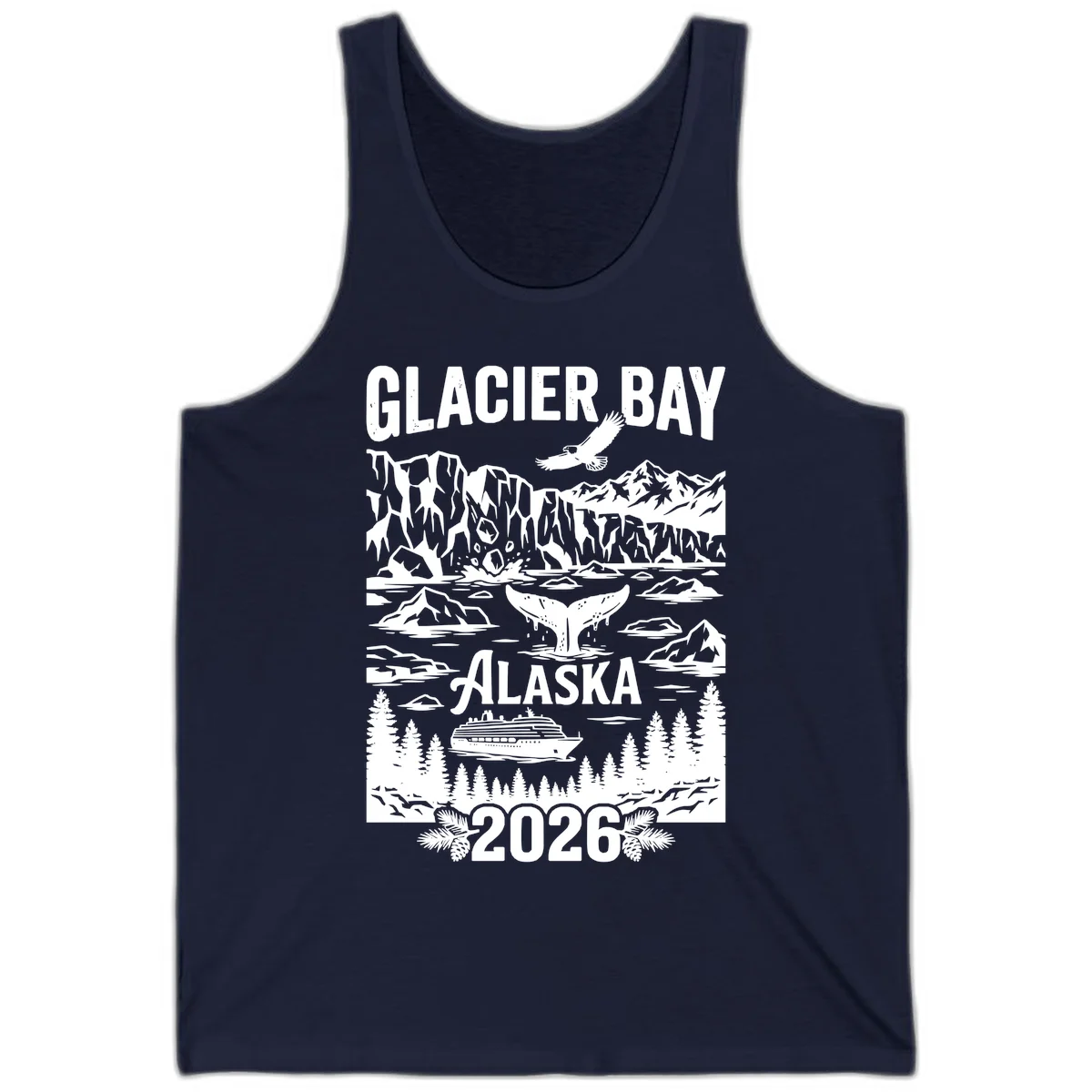 Glacier Bay Alaska Cruise 2026 Tank in Navy