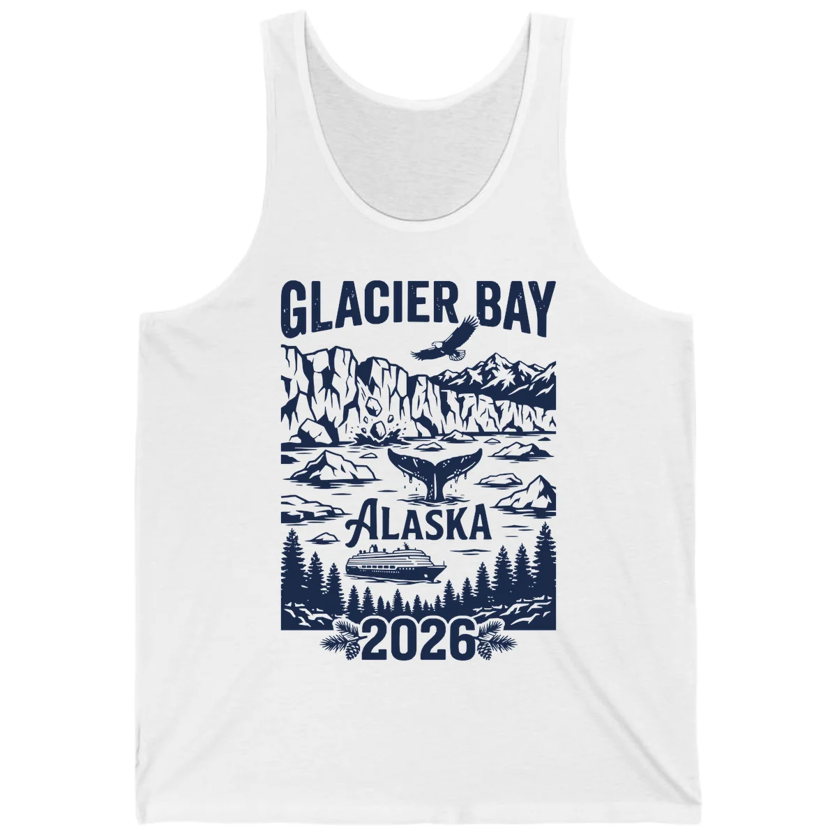 Glacier Bay Alaska Cruise 2026 Tank in White