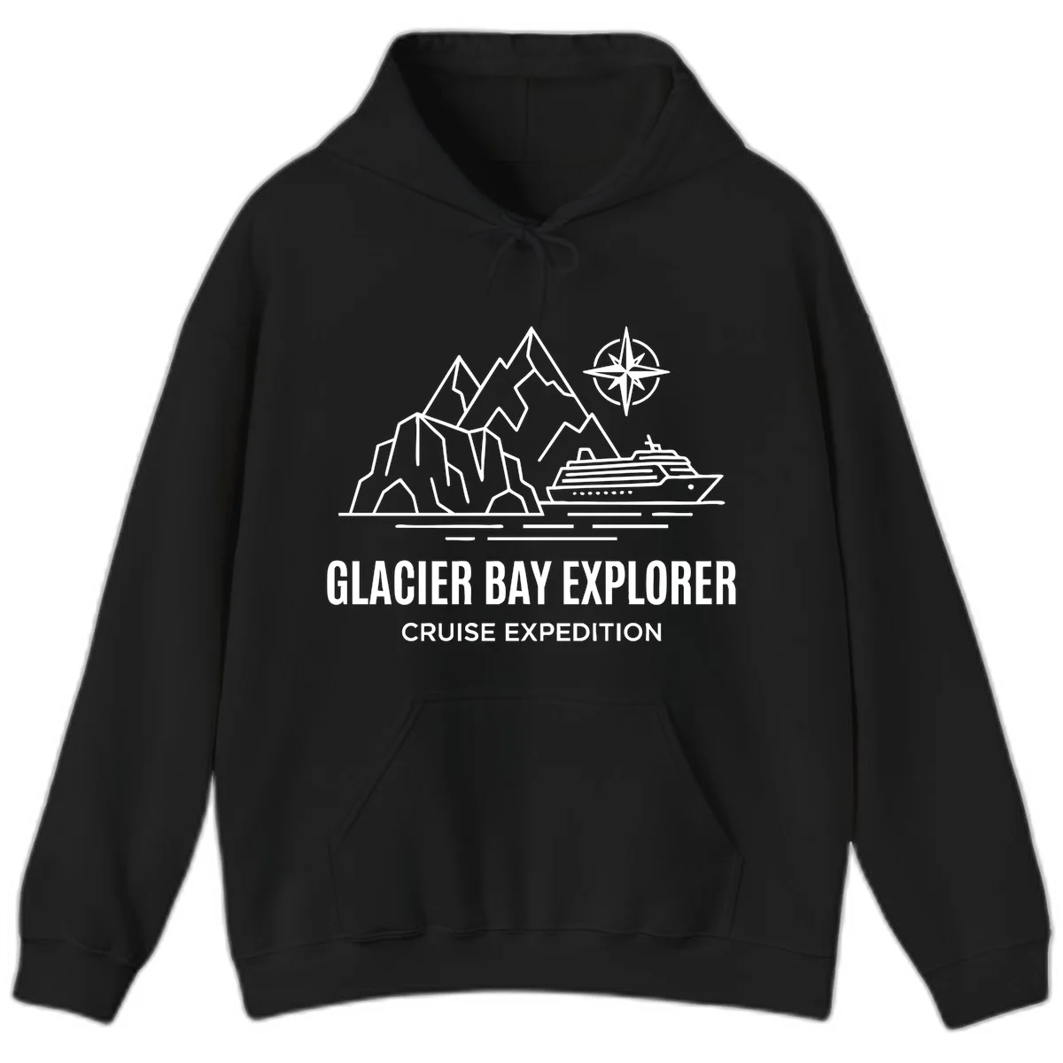 Glacier Bay Explorer Alaska Cruise Hoodie in Black