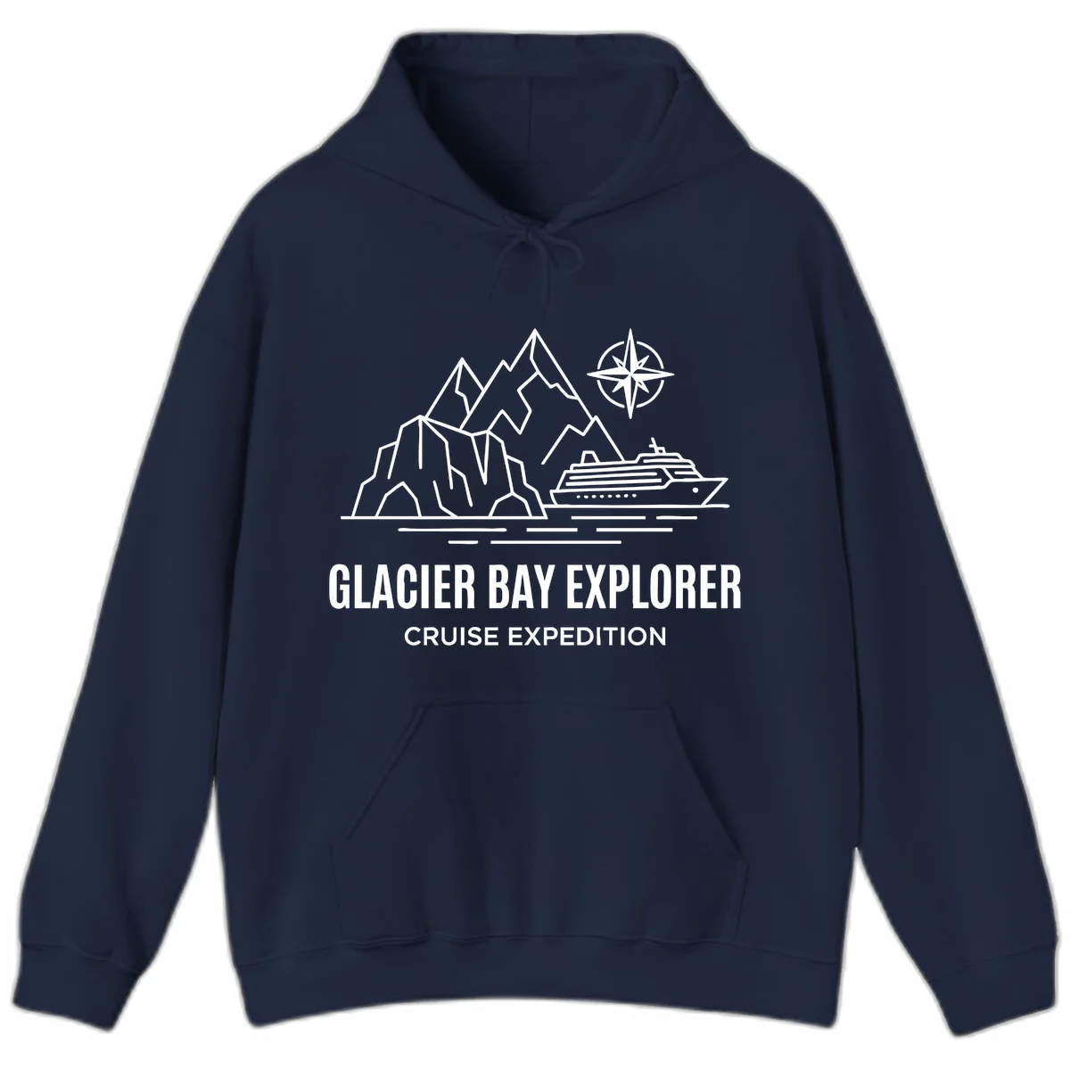 Glacier Bay Explorer Alaska Cruise Hoodie in Navy