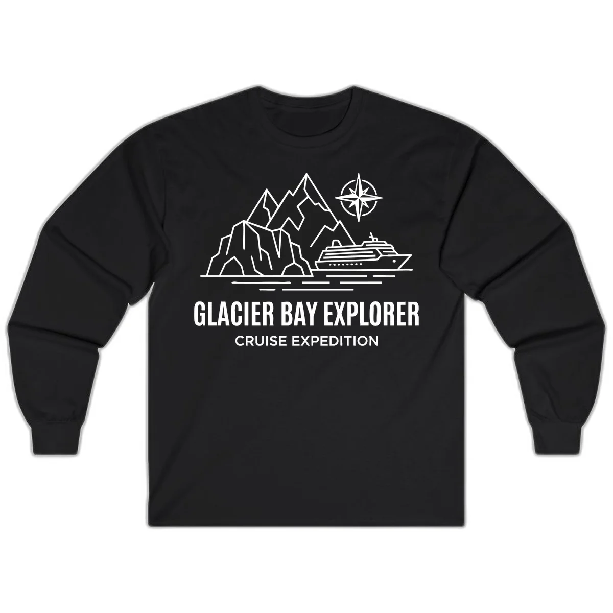 Glacier Bay Explorer Alaska Cruise Long Sleeve in Black