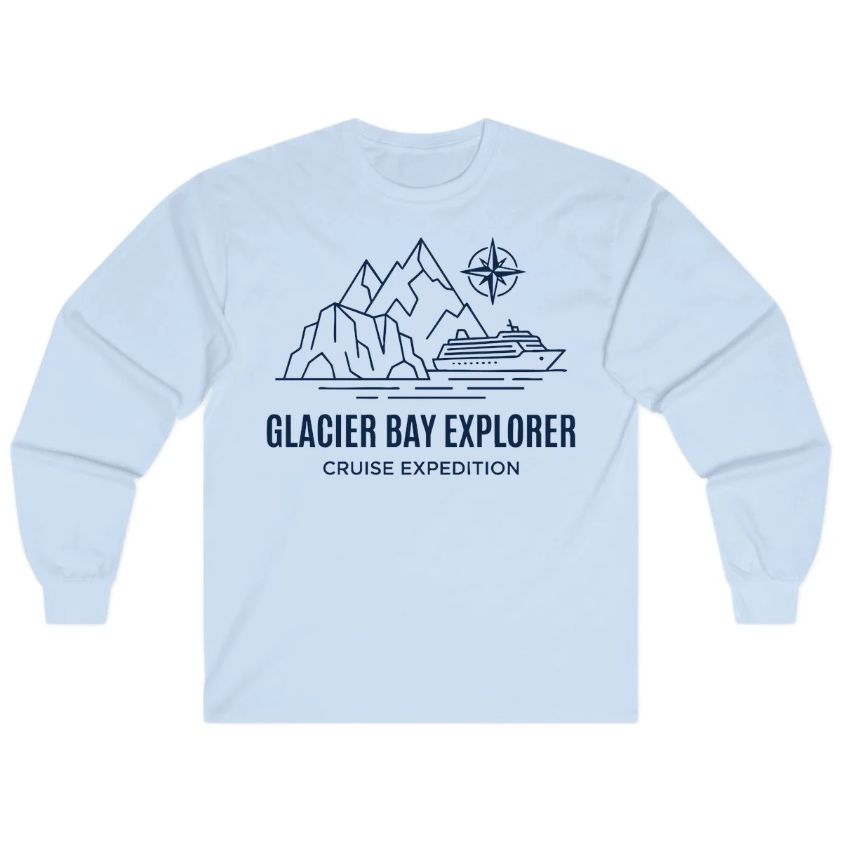 Glacier Bay Explorer Alaska Cruise Long Sleeve in Light Blue