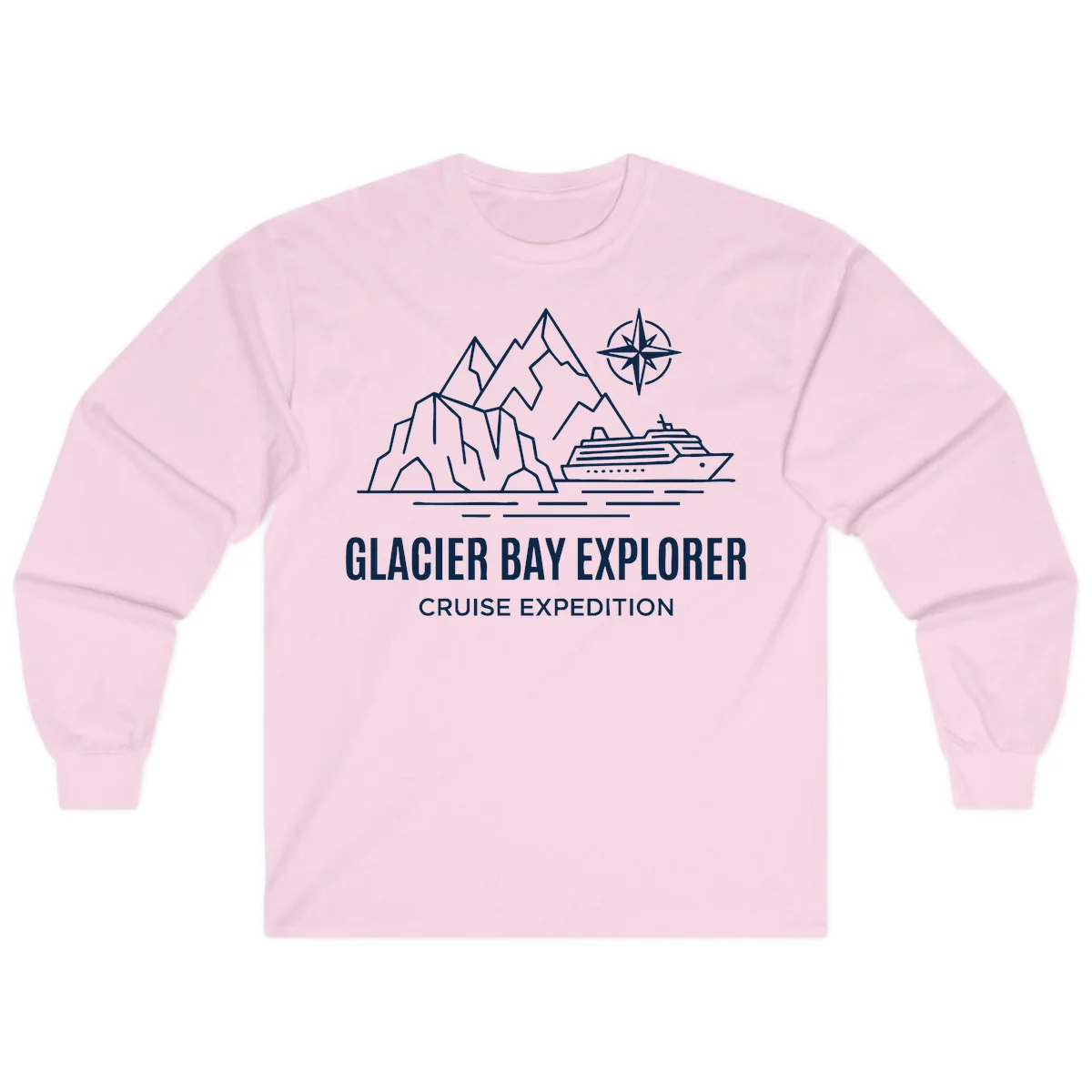 Glacier Bay Explorer Alaska Cruise Long Sleeve in Light Pink