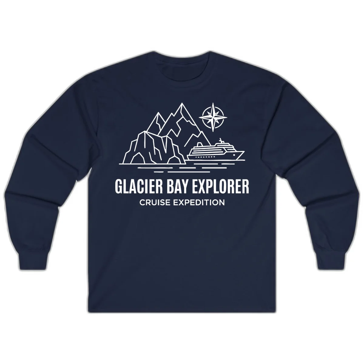 Glacier Bay Explorer Alaska Cruise Long Sleeve in Navy