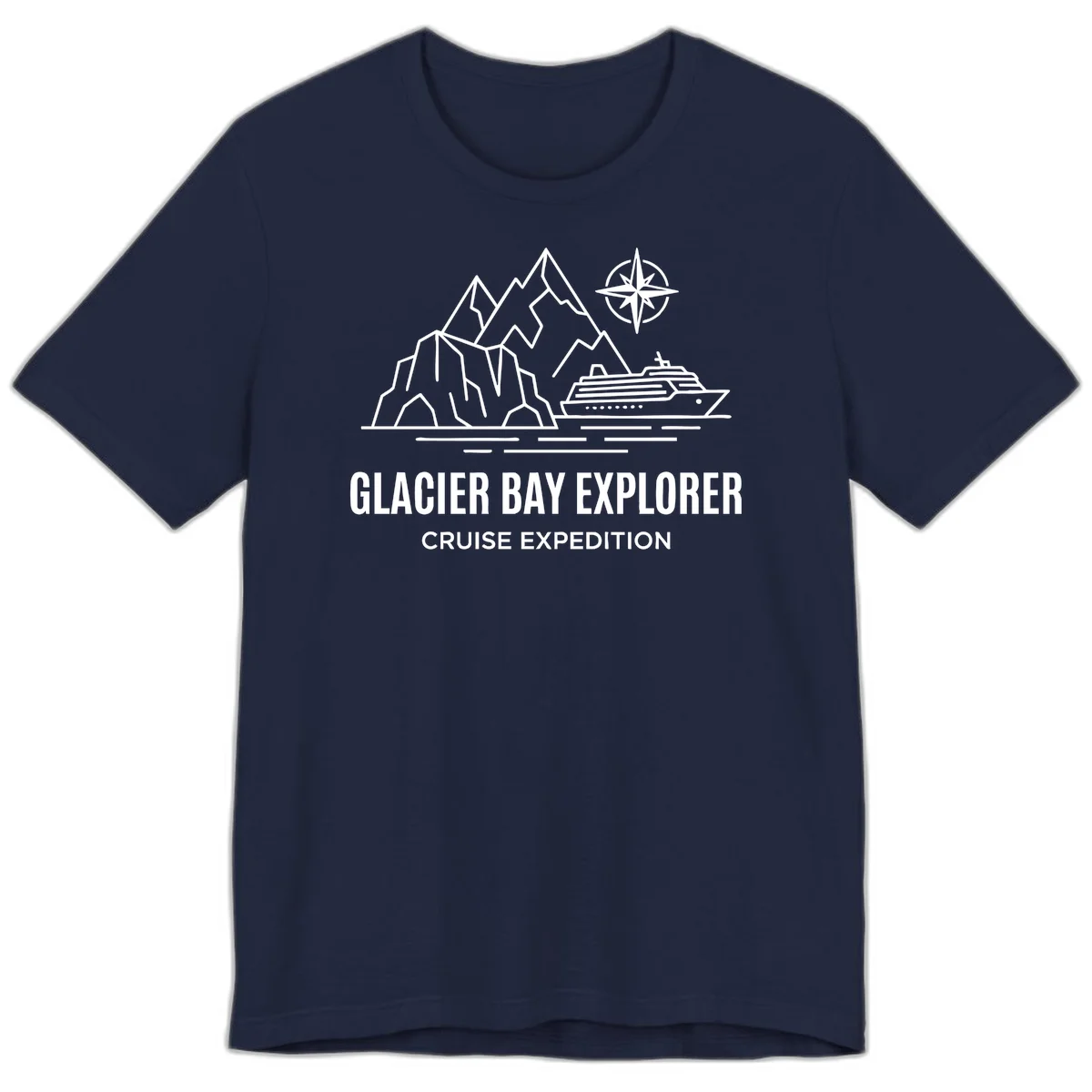 Glacier Bay Explorer Alaska Cruise Premium Tee in Navy