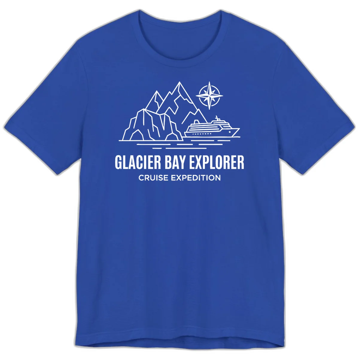 Glacier Bay Explorer Alaska Cruise Premium Tee in True Royal