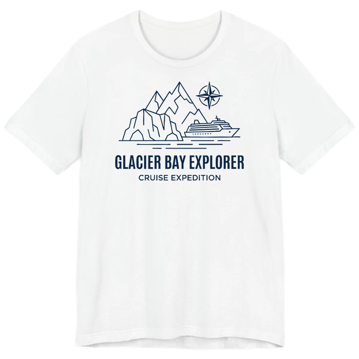 Glacier Bay Explorer Alaska Cruise Premium Tee in White