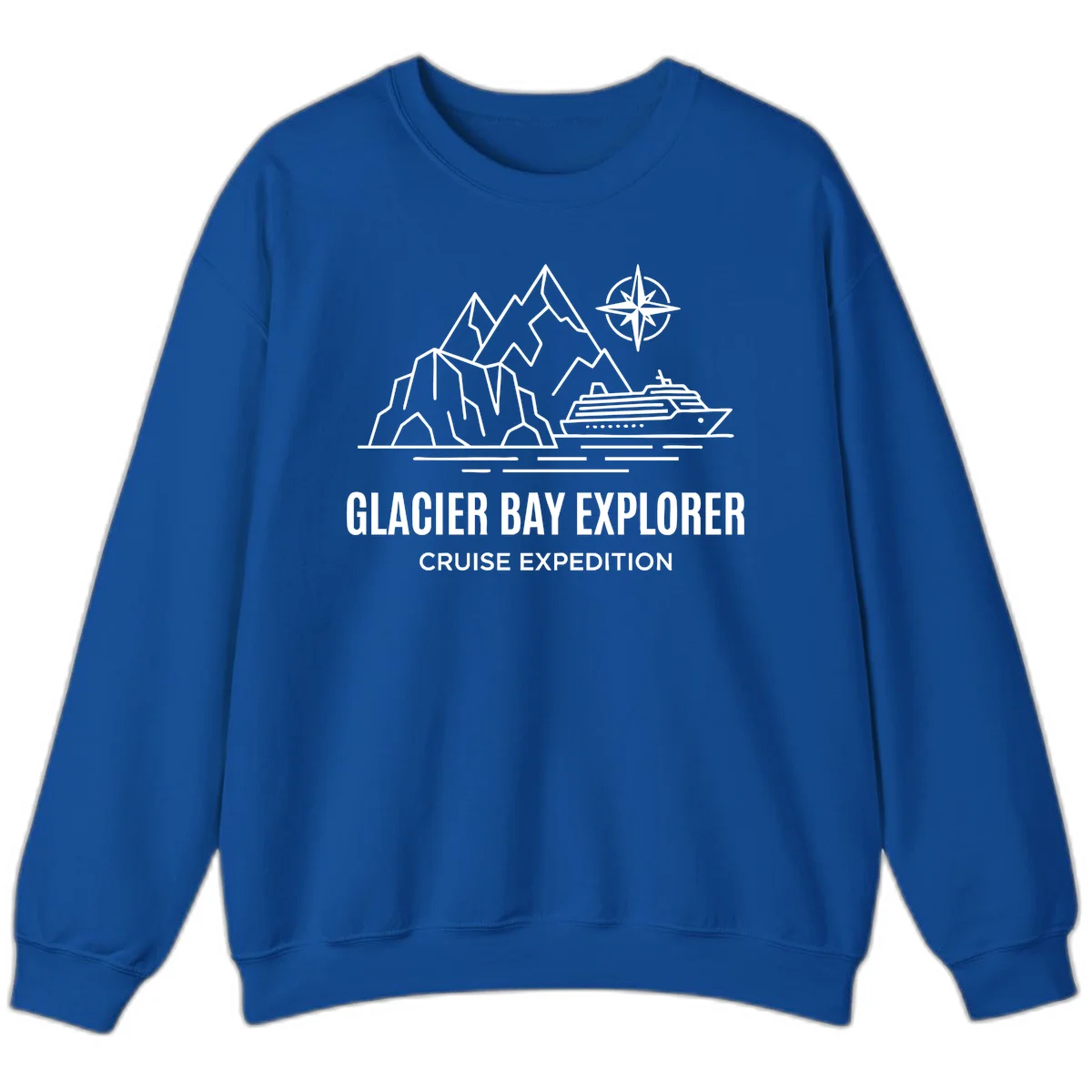 Glacier Bay Explorer Alaska Cruise Sweatshirt in Royal