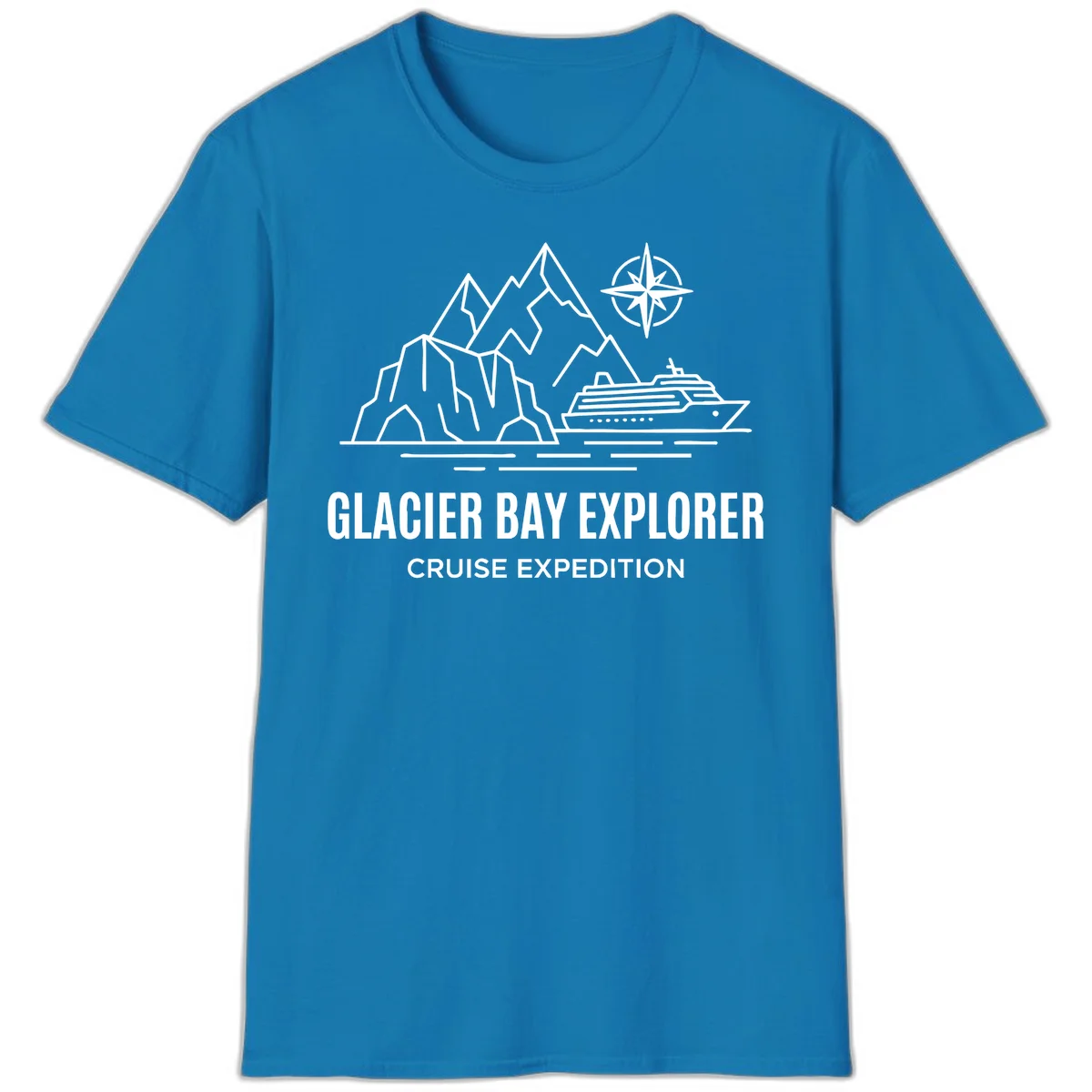 Glacier Bay Explorer Alaska Cruise T-Shirt in Sapphire